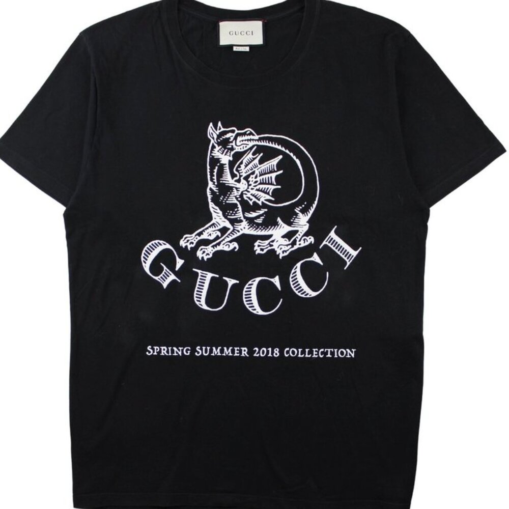 Mens Dragon Logo T Shirt Size 3XL Black White 100% Cotton